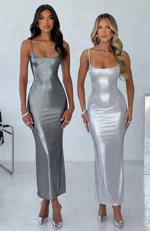 Kyranni Maxi Dress - Gunmetal made by LF