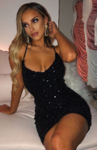 Gigi Mini Dress - Black Sequin sold by Babyboo Fashion