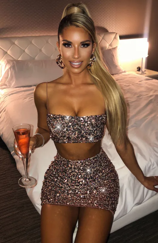 Mellissa Top - Bronze Sequin made by Babyboo Fashion