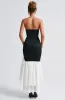Angelina Maxi Dress - Black/White sold by Babyboo Fashion