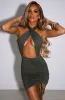 Margarita Mini Dress - Khaki sold by Babyboo Fashion