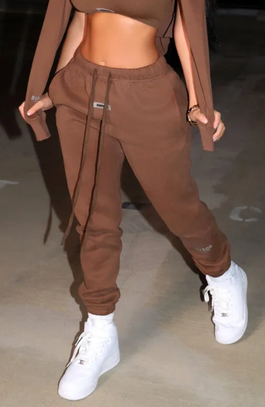 Ivy Luxe Trackpant - Chocolate made by Babyboo Fashion