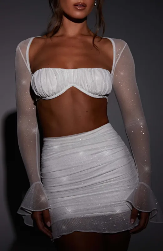 Maisie Crop - Ivory Sparkle sold by Babyboo Fashion