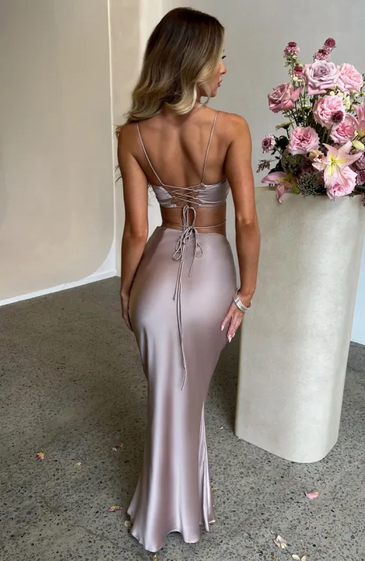 Valeria Maxi Skirt - Champagne sold by Babyboo Fashion