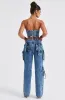 Brooklyn Cargo Pant - Dark Wash sold by Babyboo Fashion