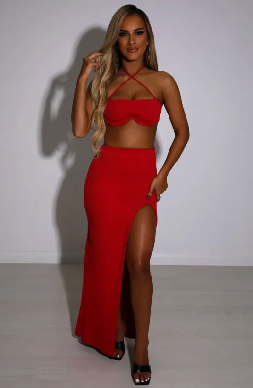 Mariana Maxi Skirt - Red sold by Babyboo Fashion
