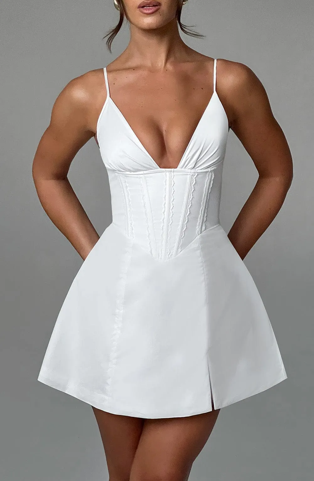 Sela Mini Dress - Ivory sold by Babyboo Fashion