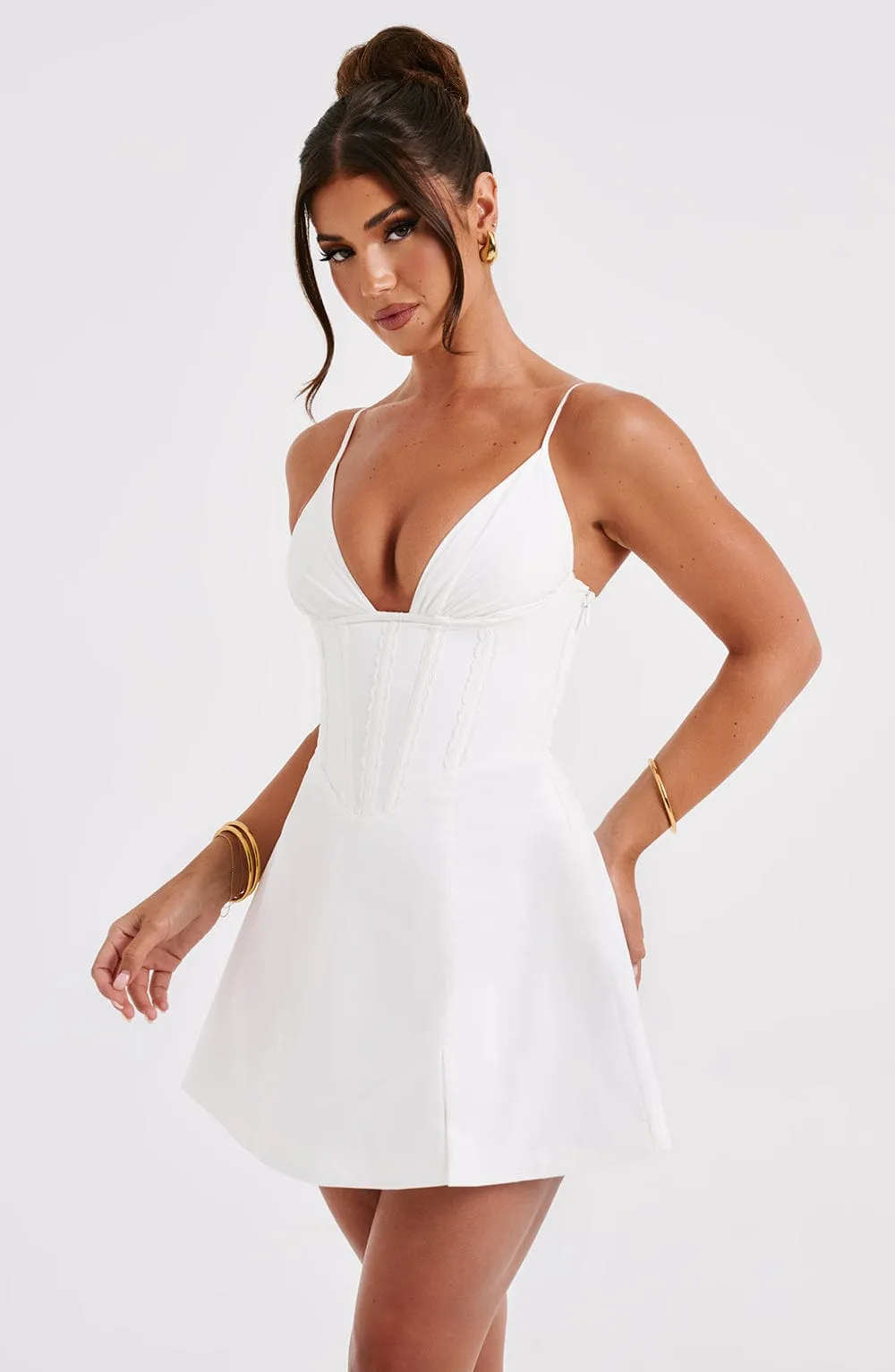 Sela Mini Dress - Ivory sold by Babyboo Fashion product image thumbnail 5