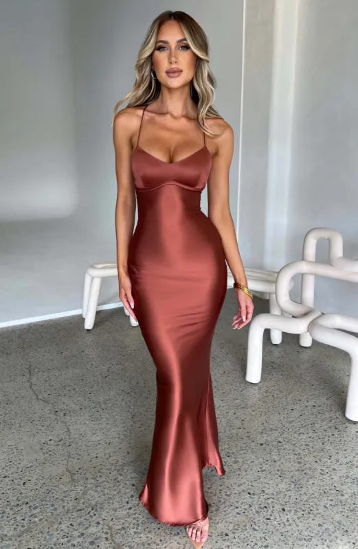 Malika Maxi Dress - Rust sold by Babyboo Fashion