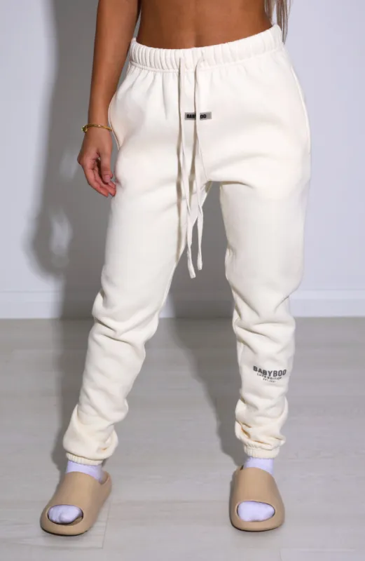 Ivy Luxe Trackpant - Cream made by Babyboo Fashion