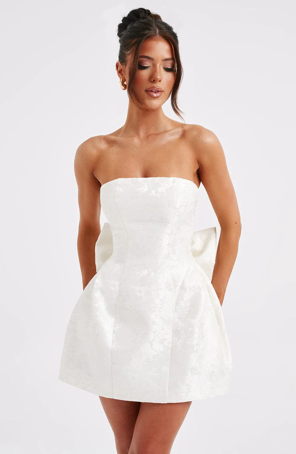 Elenora Mini Dress - Ivory sold by Babyboo Fashion product image thumbnail 3