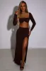 Mariana Maxi Skirt - Chocolate sold by Babyboo Fashion