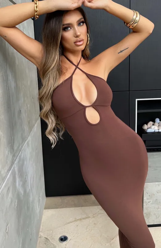 Indria Maxi Dress - Chocolate sold by Babyboo Fashion