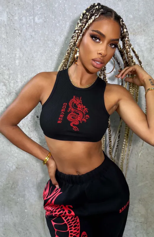 Riri Dragon Crop - Black sold by Babyboo Fashion