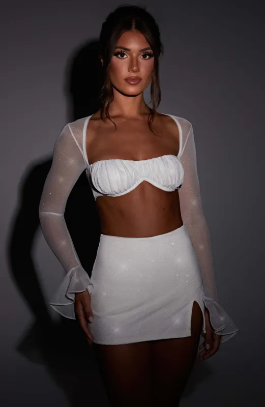 Zima Skort - Ivory Sparkle sold by Babyboo Fashion