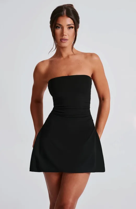 Fleur Mini Dress - Black sold by Babyboo Fashion
