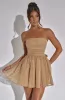 Katrina Mini Dress - Gold Sparkle sold by Babyboo Fashion