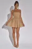 Katrina Mini Dress - Gold Sparkle sold by Babyboo Fashion