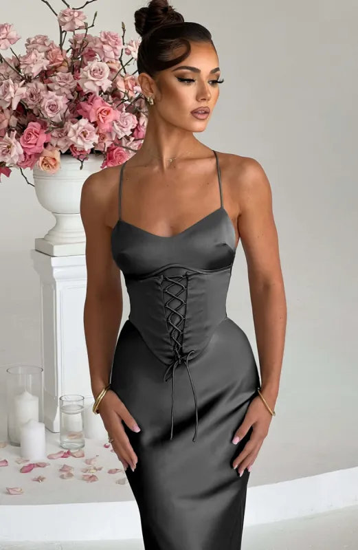 Lillia Maxi Dress - Charcoal sold by Babyboo Fashion