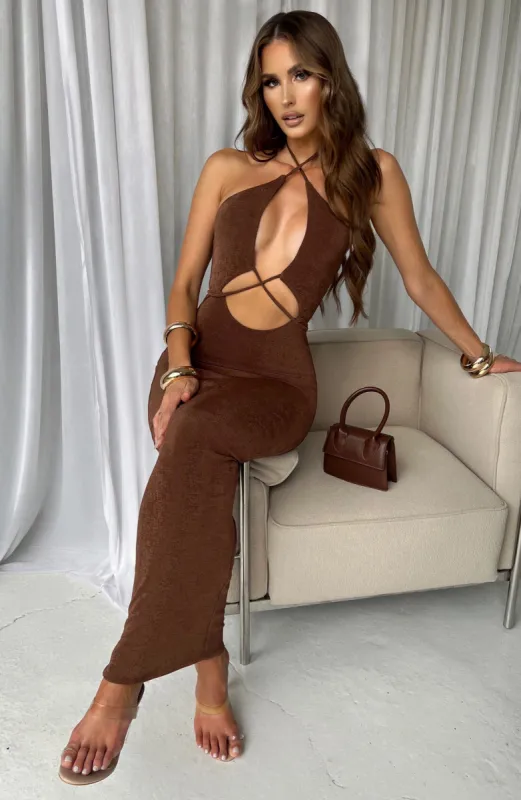 Alondra Maxi Dress - Chocolate sold by Babyboo Fashion