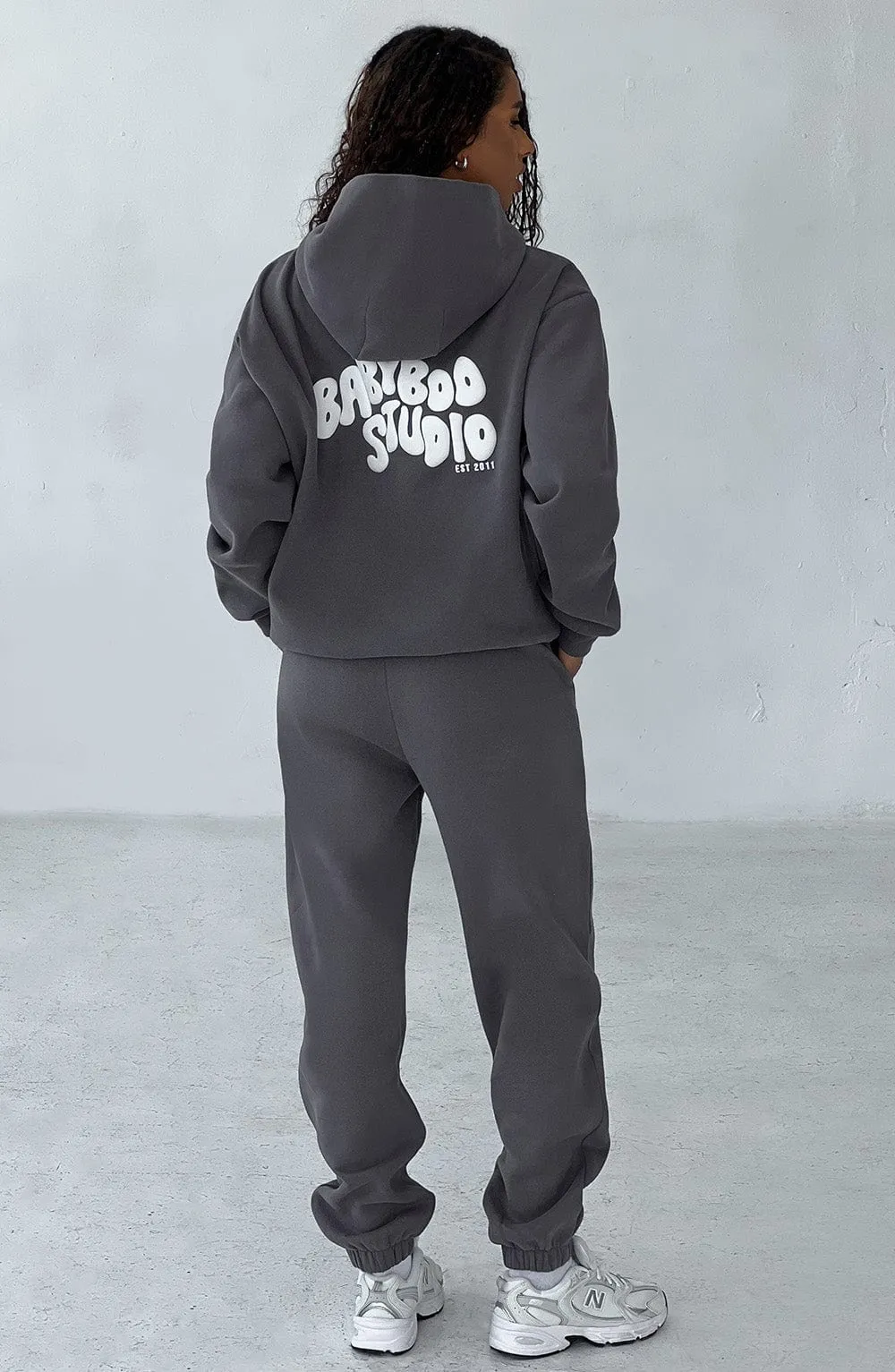Studio Sweatpants - Charcoal/White sold by Babyboo Fashion product image thumbnail 3