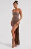 Zuri Maxi Dress - Chocolate sold by Babyboo Fashion