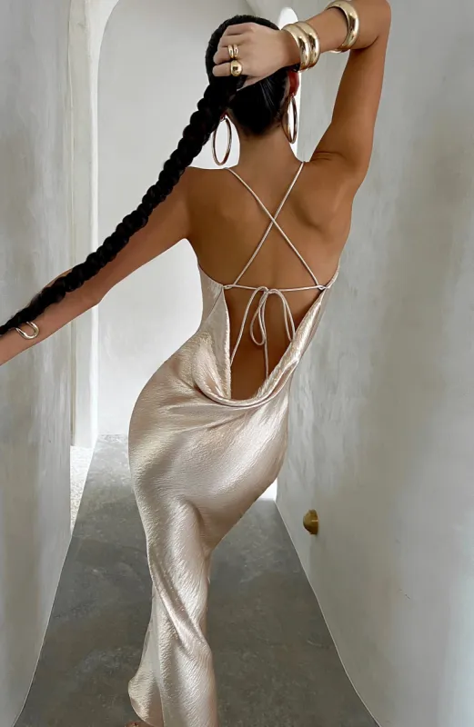 Leilani Maxi Dress - Champagne sold by Babyboo Fashion