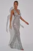 Lorena Maxi Dress - Silver sold by Babyboo Fashion