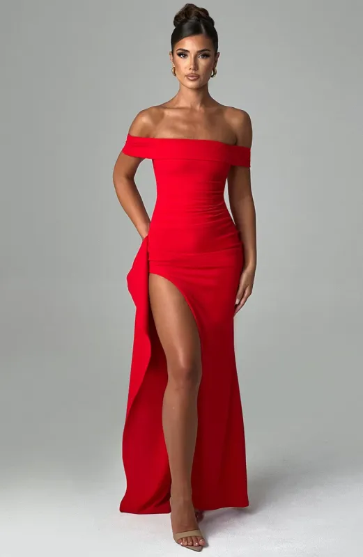 Joyce Maxi Dress - Red sold by Babyboo Fashion