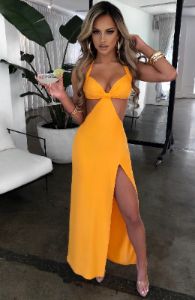 Serinity Maxi Dress - Tangerine sold by Babyboo Fashion
