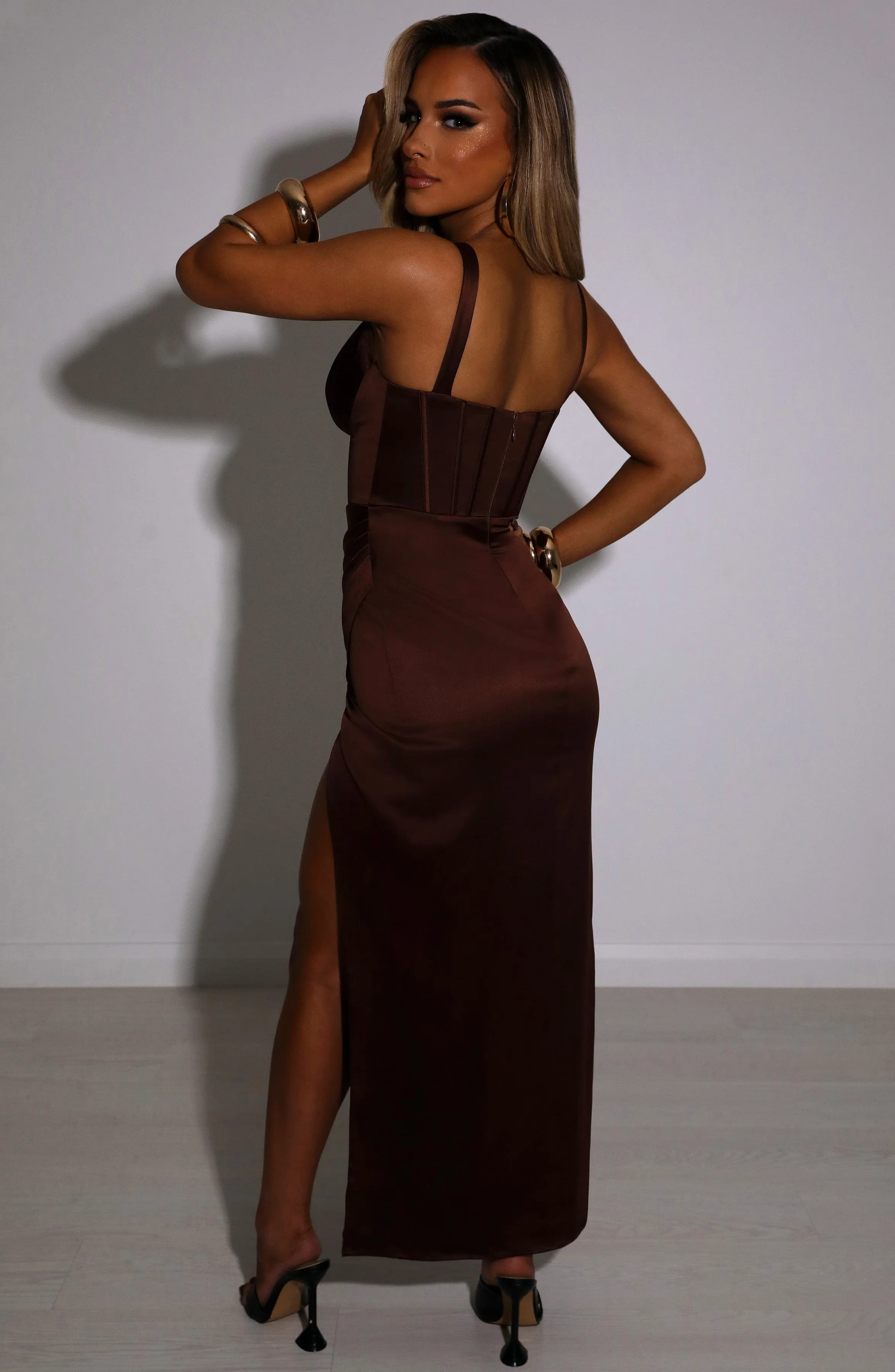 Cordelia Maxi Dress - Chocolate sold by Babyboo Fashion product image thumbnail 5