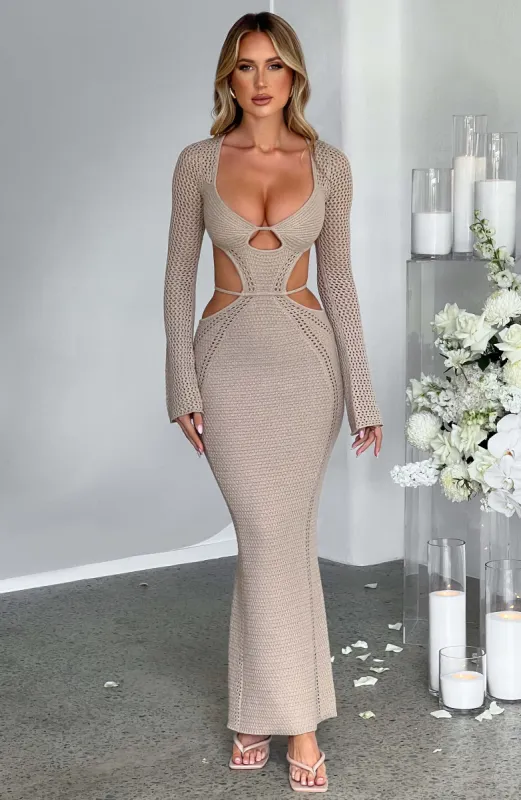 Nadine Maxi Dress - Beige sold by Babyboo Fashion