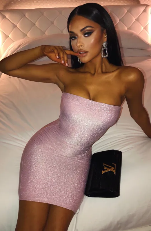 Tila Mini Dress - Pink Sparkle sold by Babyboo Fashion