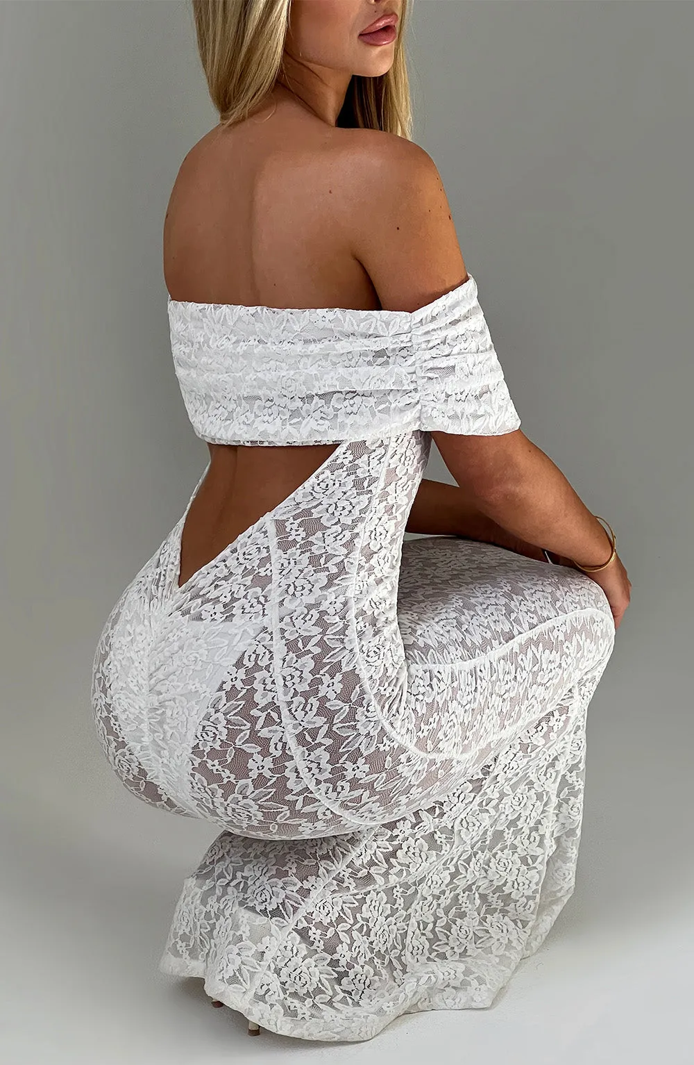 Stephanie Maxi Dress - Ivory sold by Babyboo Fashion product image thumbnail 3