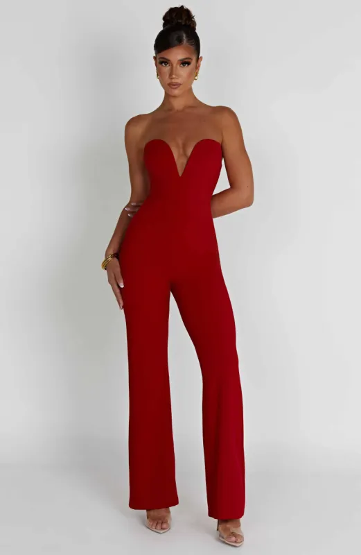 Jordi Jumpsuit - Red sold by Babyboo Fashion