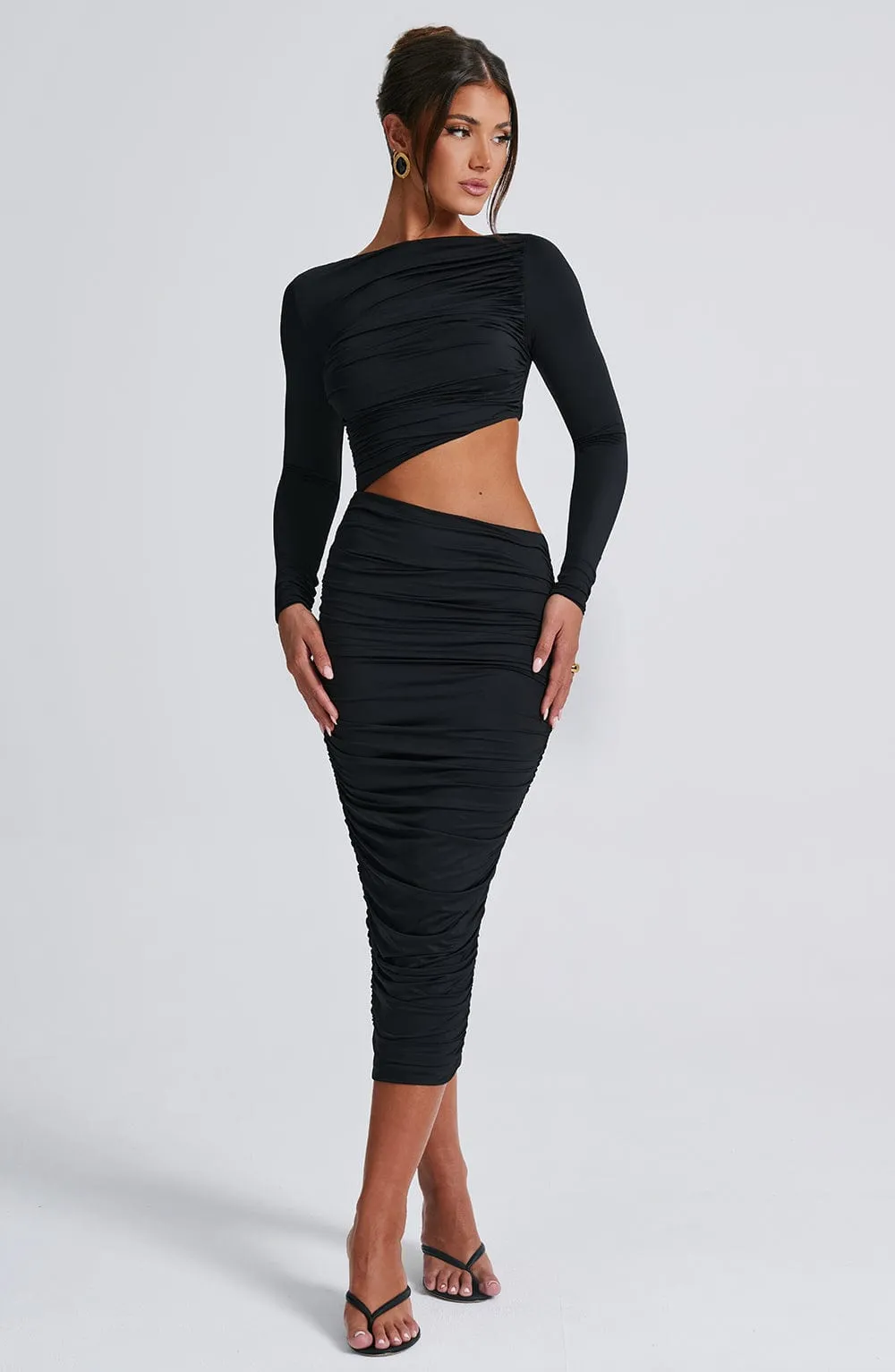 Rylee Midi Dress - Black sold by Babyboo Fashion