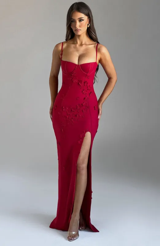 Dalary Maxi Dress - Red Lined made by LF