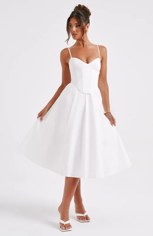 Mariella Midi Dress - Ivory sold by Babyboo Fashion