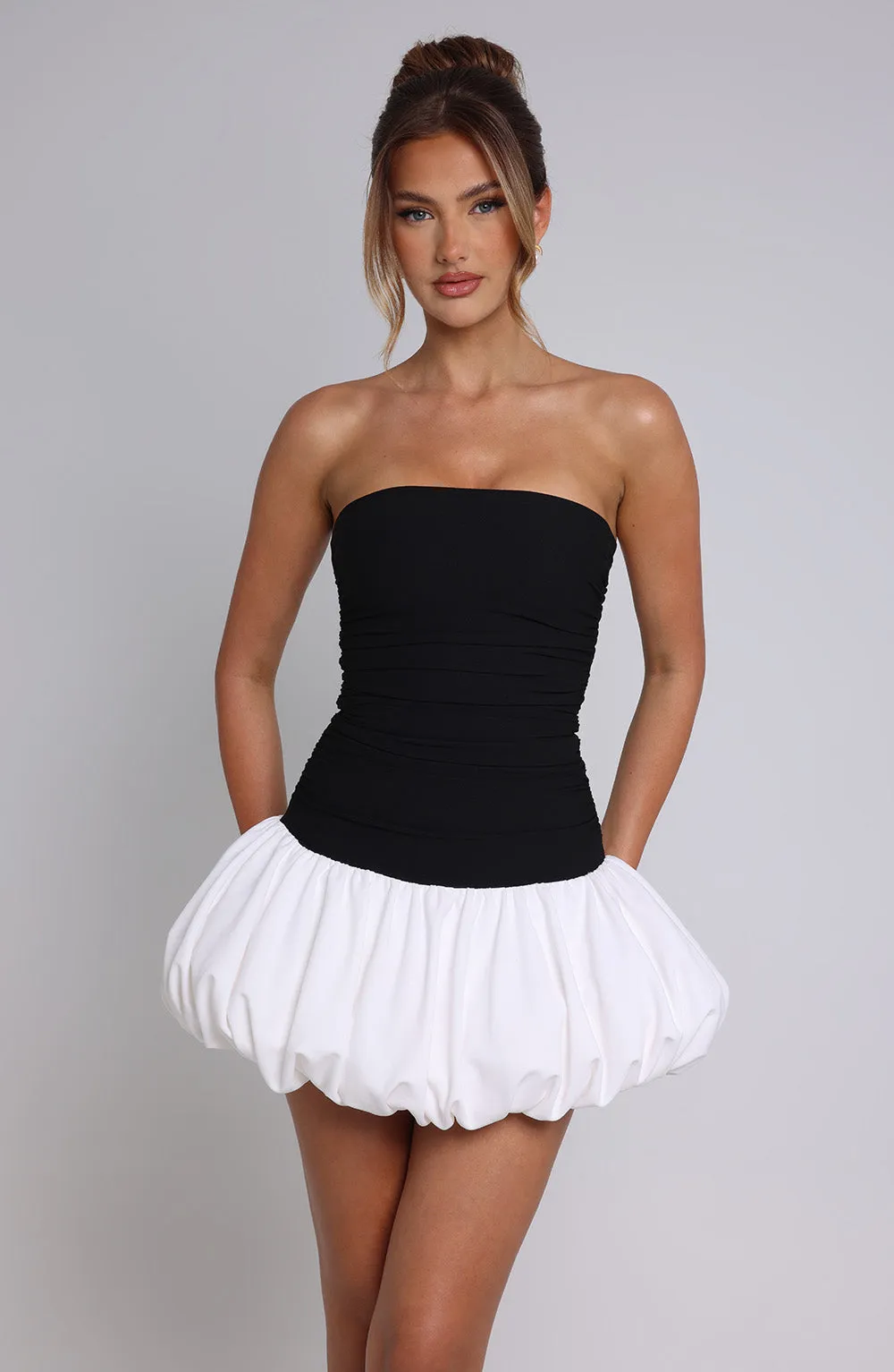 Gemma Mini Dress - Black/White sold by Babyboo Fashion product image thumbnail 5
