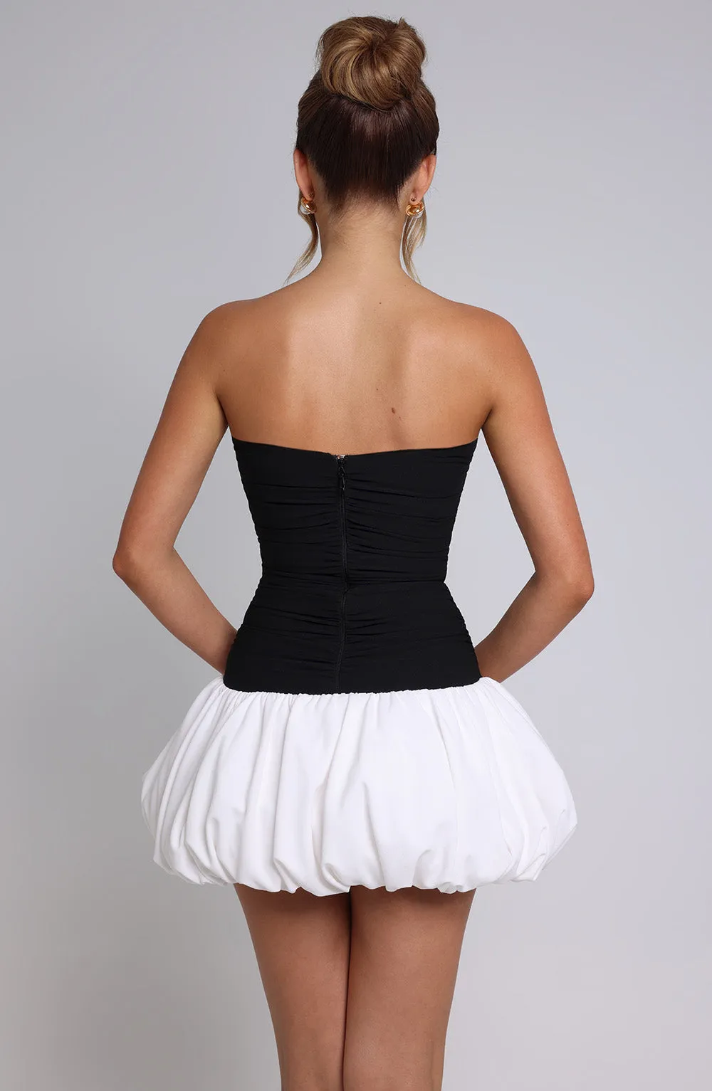 Gemma Mini Dress - Black/White sold by Babyboo Fashion product image thumbnail 3