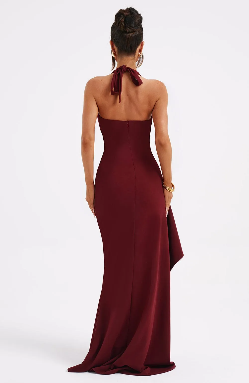 Luella Maxi Dress - Burgundy sold by Babyboo Fashion product image thumbnail 4