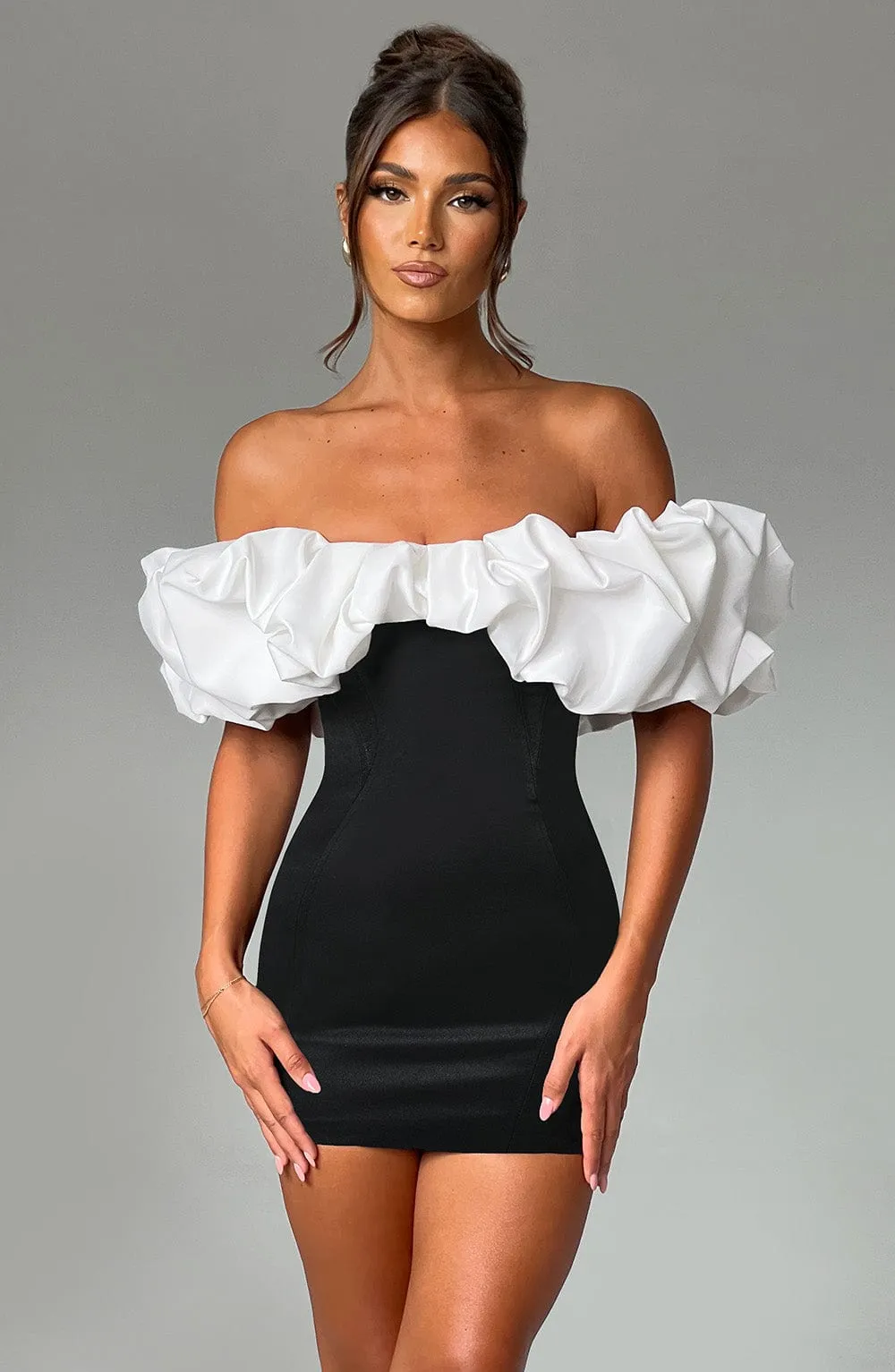 Allie Mini Dress - Black/White sold by Babyboo Fashion product image thumbnail 4