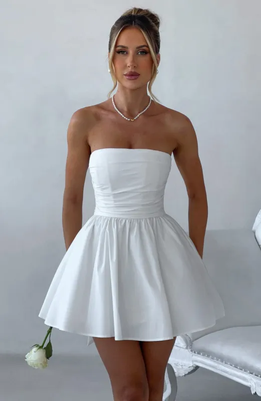 Katrina Mini Dress - Ivory sold by Babyboo Fashion