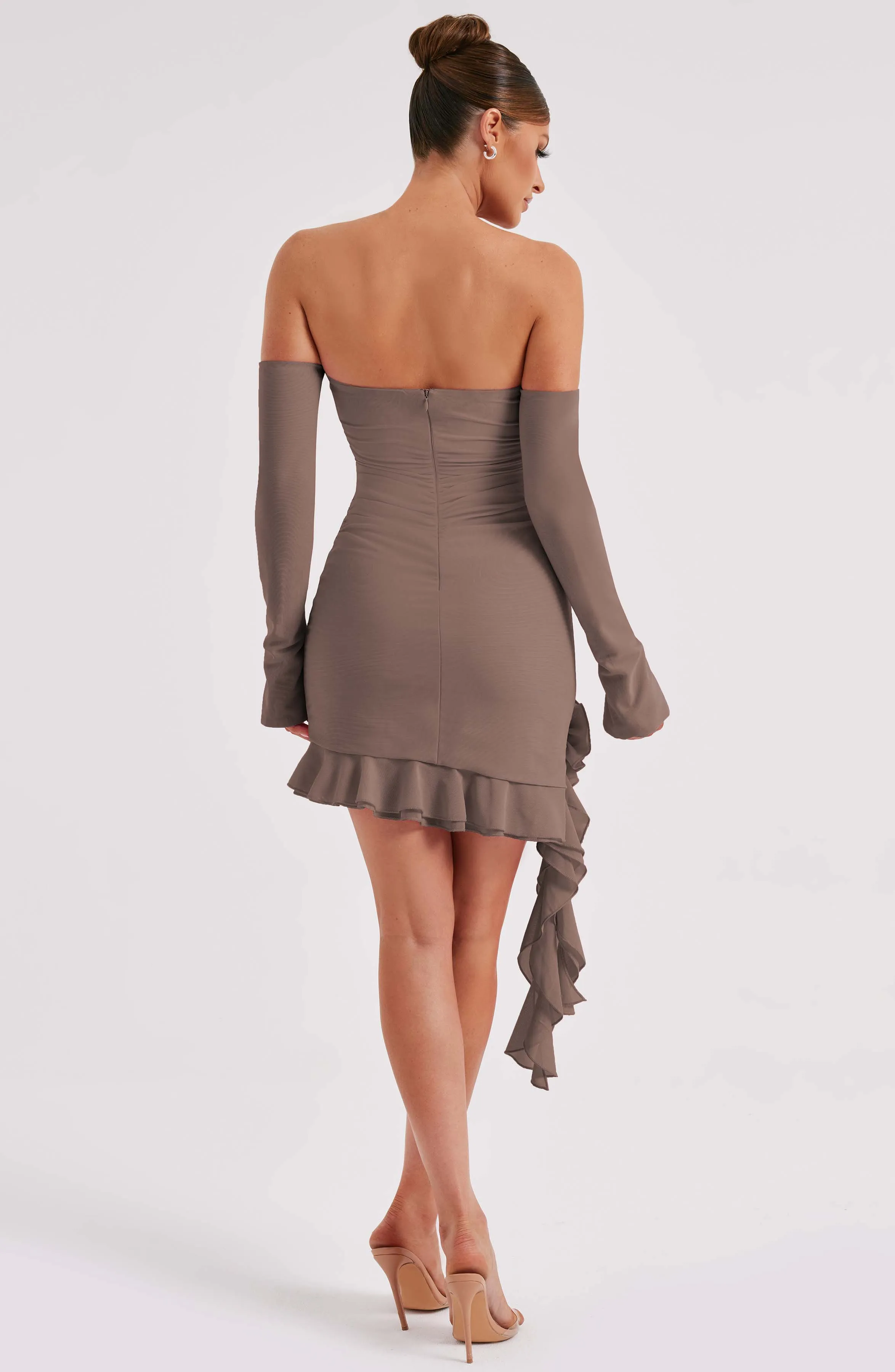 Alix Mini Dress - Chocolate sold by Babyboo Fashion product image thumbnail 5