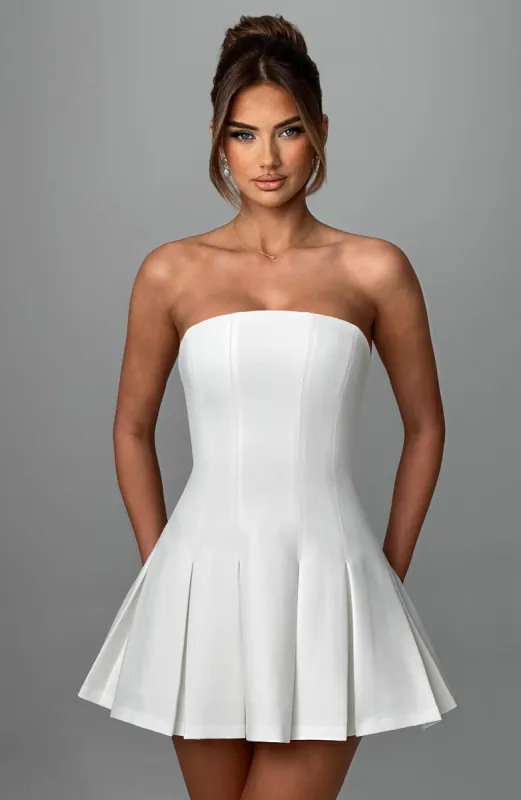 Bryony Mini Dress - Ivory sold by Babyboo Fashion