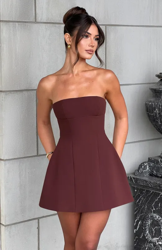 Asha Mini Dress - Brown sold by Babyboo Fashion