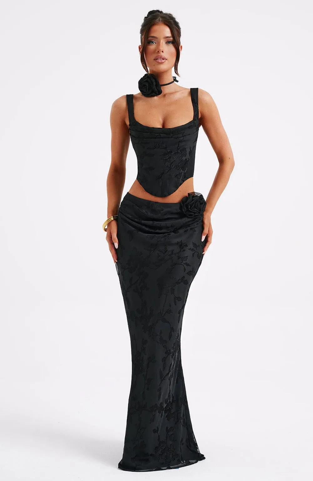 Elizabeth Maxi Skirt - Black sold by Babyboo Fashion