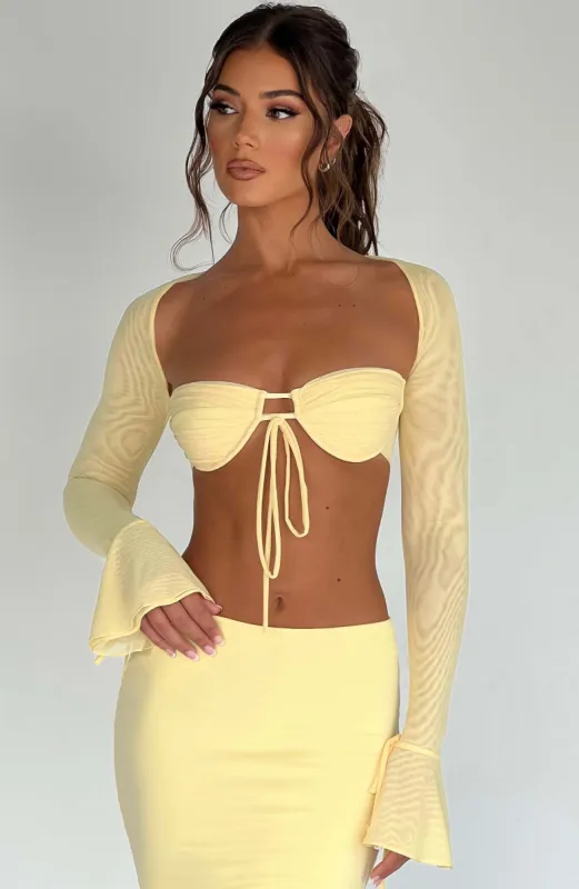 Priscilla Top - Lemon sold by Babyboo Fashion