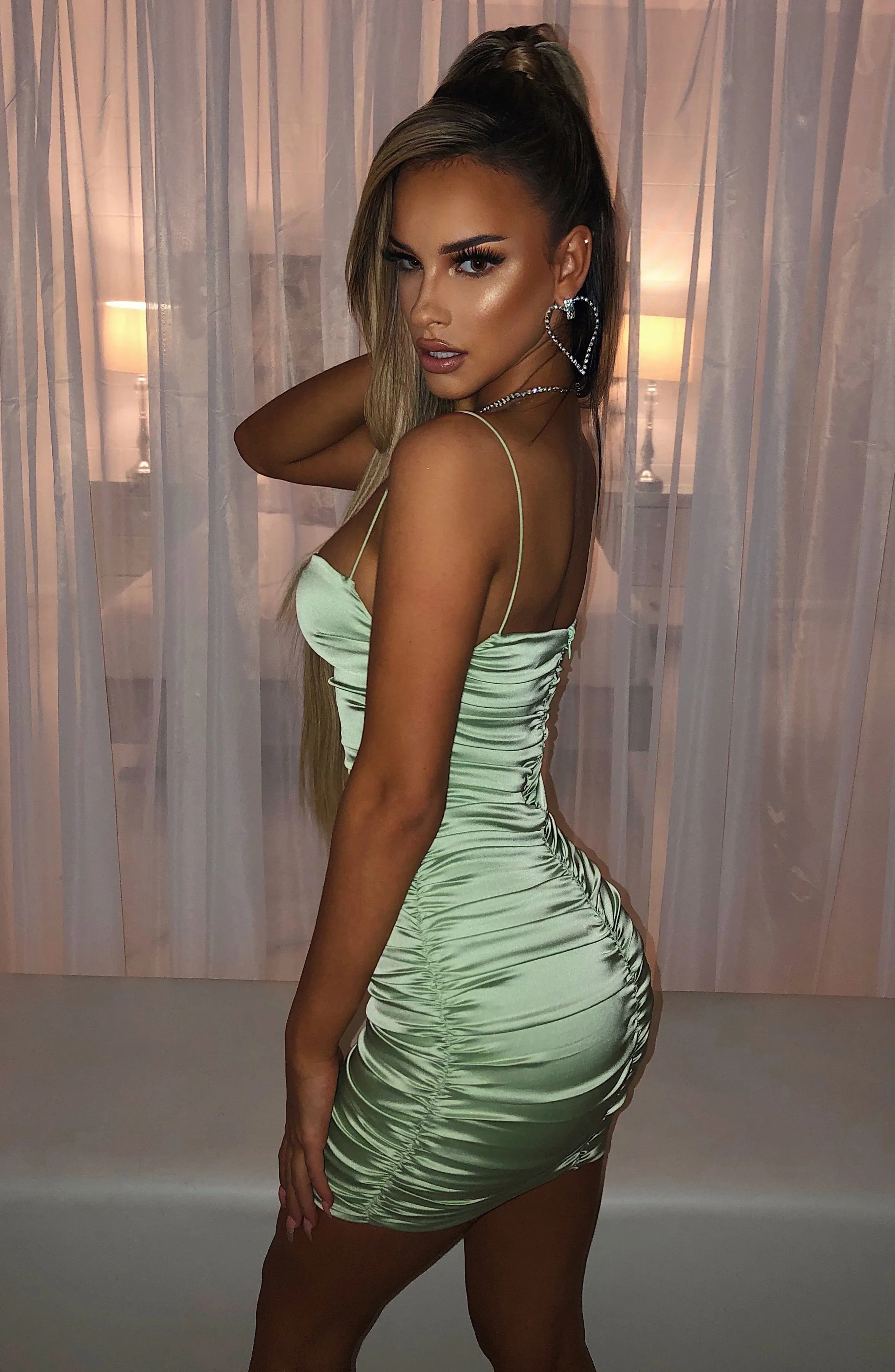 Anastasia Mini Dress - Moss Green sold by Babyboo Fashion product image thumbnail 3