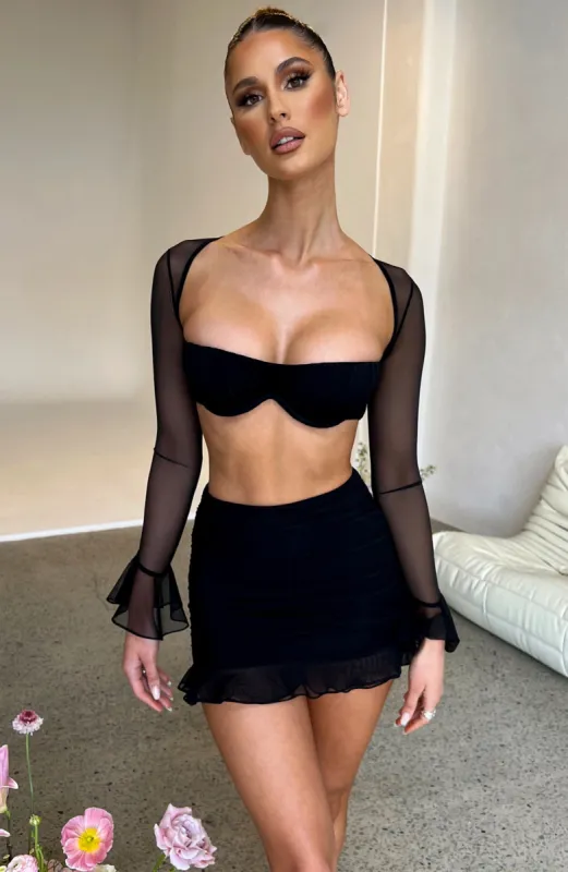 Maisie Mini Skirt - Black sold by Babyboo Fashion